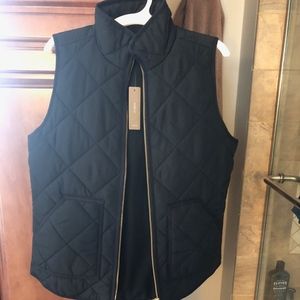 J.Crew Quilted Vest XS in Black
